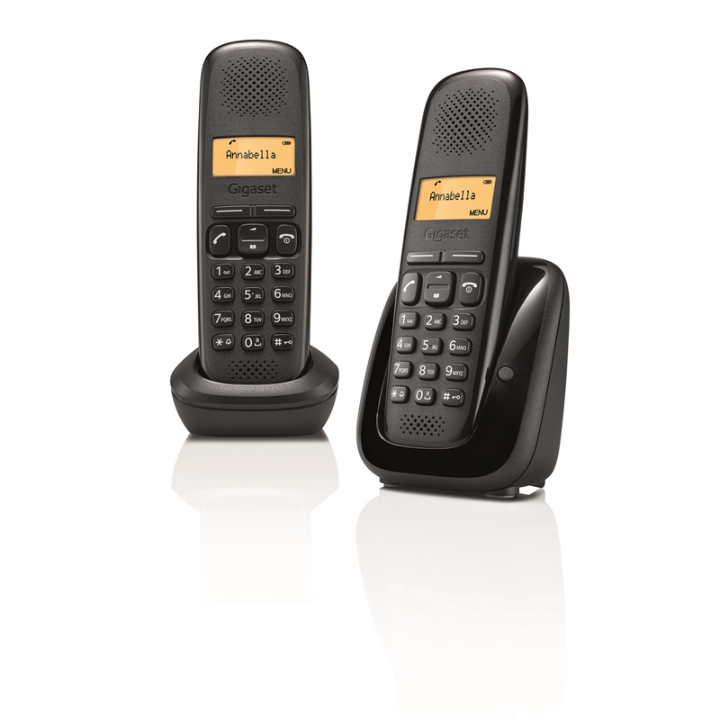 SIEMENS Telefono fisso cordless Siemens Gigaset (A150DUO) nero 2 pezzi